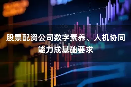股票配资公司数字素养、人机协同能力成基础要求